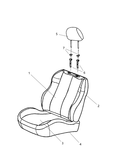 New 1999-2001 Fits Chrysler Grand Cherokee Cover Headrest Sleeve - Part # 5013163AA