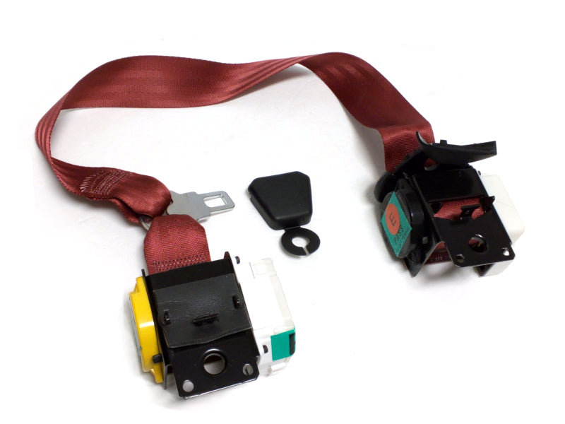 New OEM 1998-2000 Corvette Passenger Seat Belt Firethorn Red, Part # 10443589