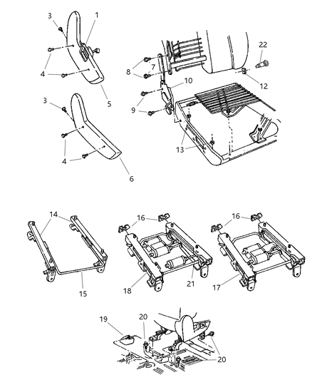 New 2002-2004 Fits Chrysler Grand Cherokee Shield-Seat Adjuster - Part # SL071DVAA