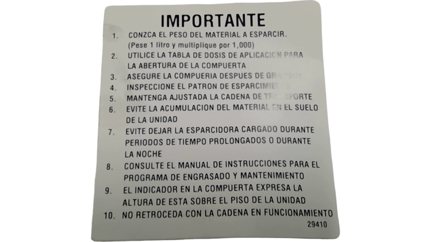 New OEM Genuine AGCO Decal, Part # WR29410