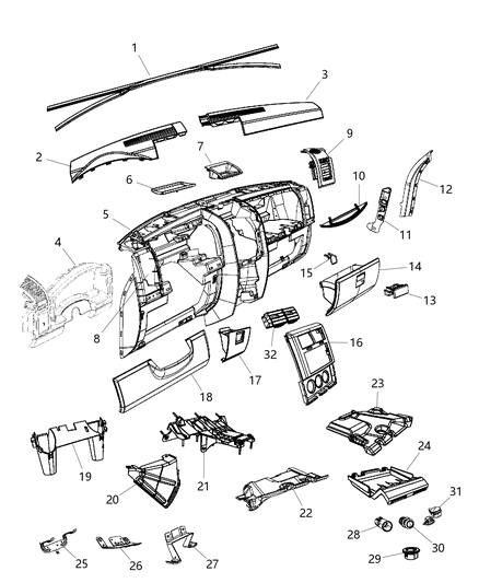 New 2011 Fits Chrysler Liberty Handle-Grab - Part # 1UK121DVAA