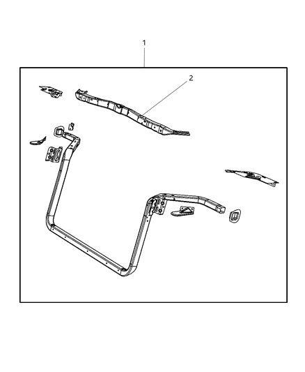 New 2007-2008 Fits Chrysler Pacifica Crossmember-Radiator - Part # 5103397AG