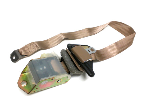 New OEM 1992 Camaro, Firebird Beige Passenger Rear Seat Belt, Part # 12510136