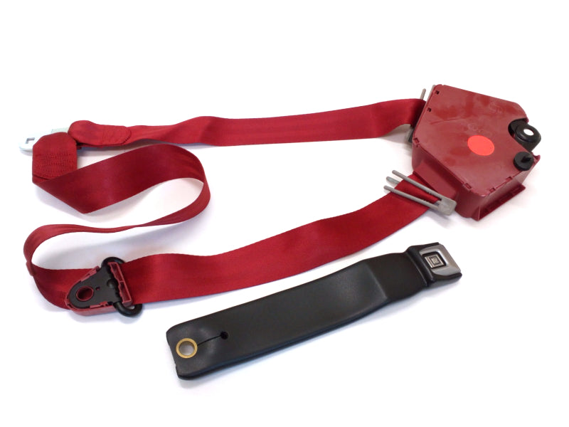 New OEM 1990-1992 Corvette Convertible Front Passenger Right Flame Red Seat Belt, Part # 12518234