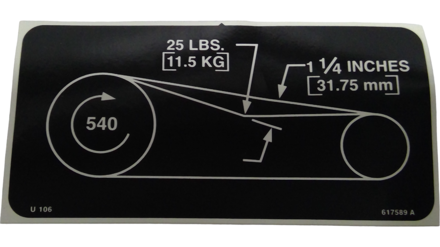 New OEM Genuine CNHi, Decal Important - Part # 617589