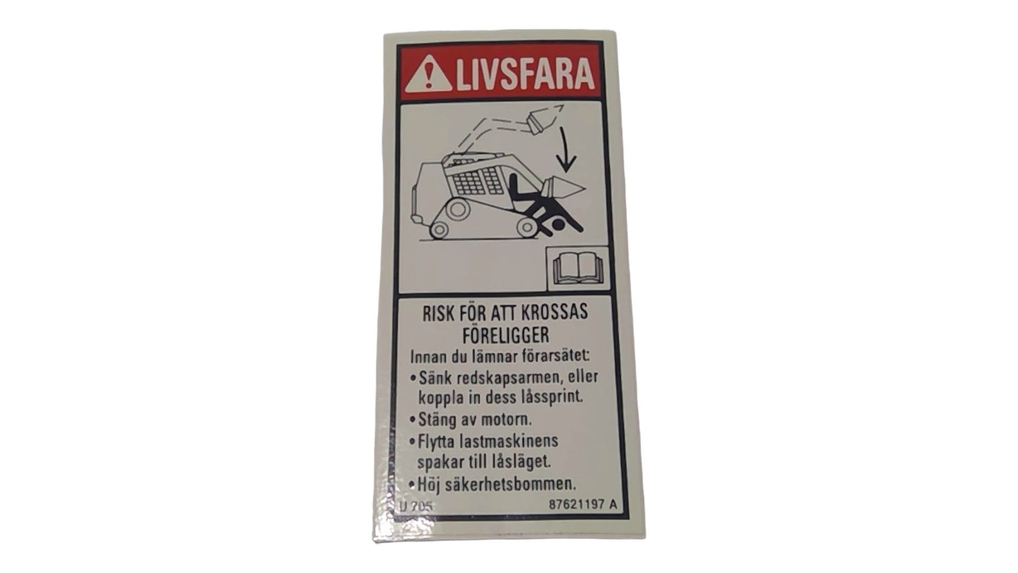 New OEM Genuine CNHi, Decal - Part # 87621197