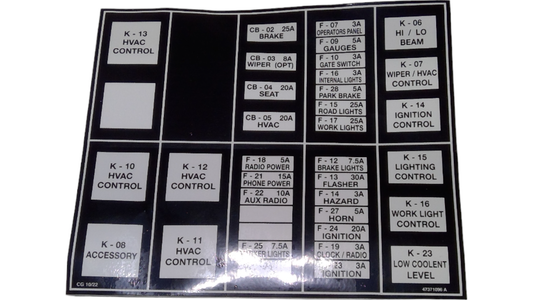 New OEM Genuine CNHi, Decal - Part # 47371096