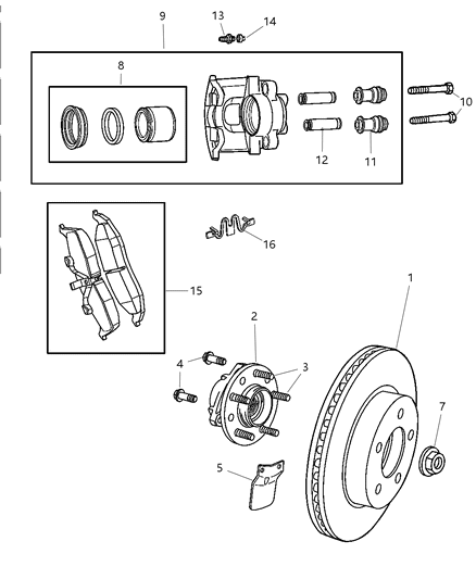 Piston Package Disc Brake