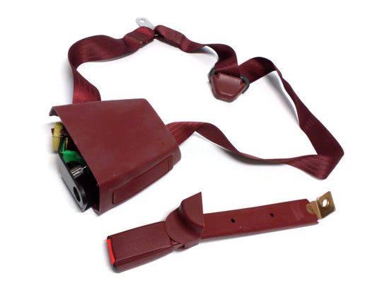 New OEM 1988-1991 Chevrolet GMC C/K Truck Passenger Seat Belt Burgundy, Part # 15636264