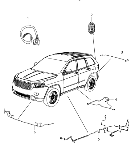 New 2014 Fits Chrysler Grand Cherokee Wiring-Underbody - Part # 68145117AD