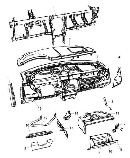 Glove Box Instrument Panel