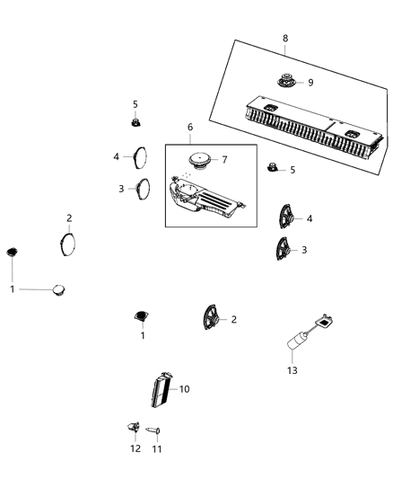 New 2018-2019 Fits Chrysler 1500 Amplifier - Part # 68303985AA