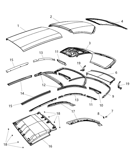 Weatherstrip Folding Top Side Rail Rear
