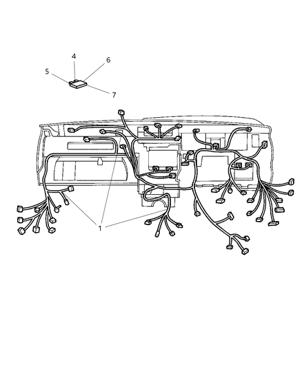 New 2000-2001 Fits Chrysler Grand Cherokee Wiring-Instrument Panel - Part # 56042920AD