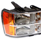 New OEM 2007-2014 GMC Sierra 1500 2500HD 3500HD Led Drl Chrome Headlight Right, Part # 20980242