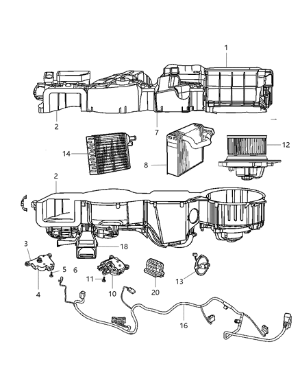 Stud A/C Heater Housing