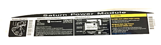 New OEM 1995 Saturn SC2 Label Emission System Control Label, Part # 21006999