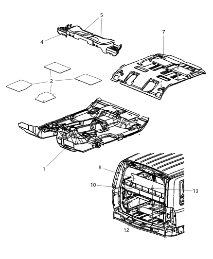 New 2006-2007 Fits Chrysler Commander Support-Module Housing - Part # 5KC46ZJ3AE
