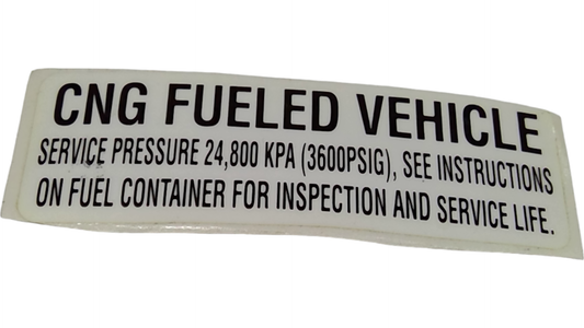 New OEM Genuine AM General,Label CNG Fueling Area - Part # PT008518