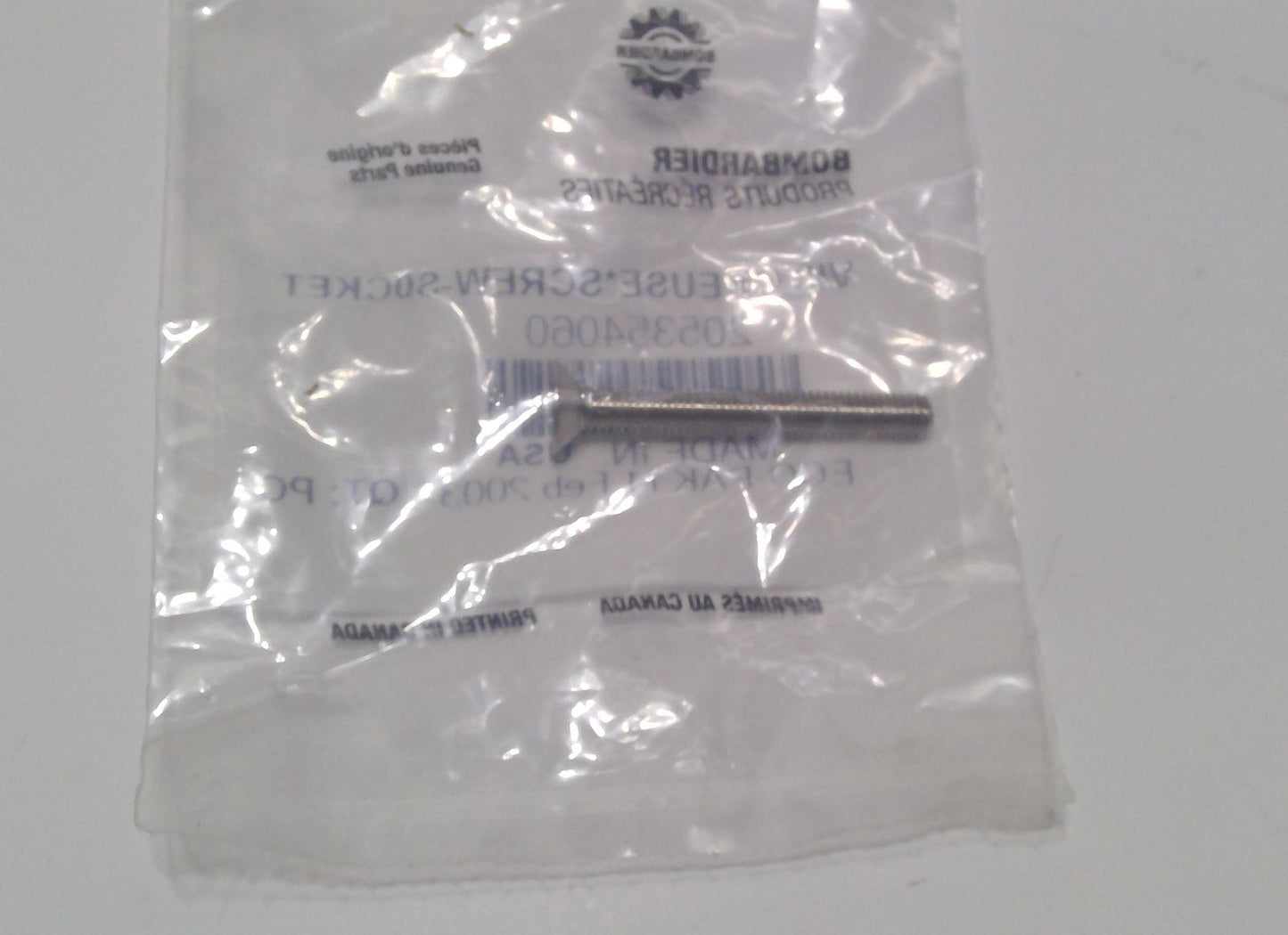 New OEM Genuine Bombardier Recreational Products, Screw M5 X 40 - Part # 205354060
