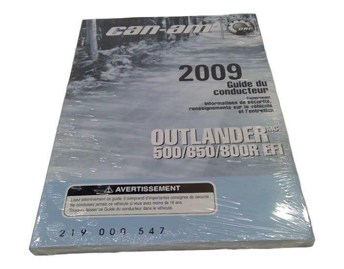 New OEM Genuine Bombardier Recreational Products, Operator Guide - Part # 219000547