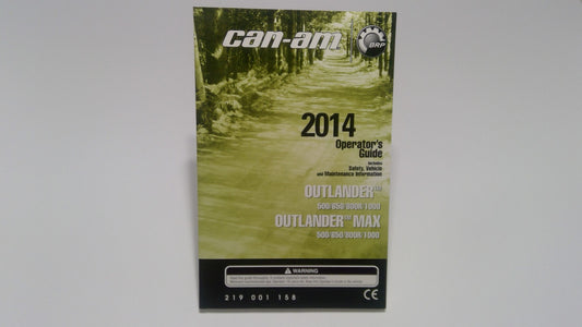 New OEM Genuine Bombardier Recreational Products, Operator Guide 2014 - Part # 219001158