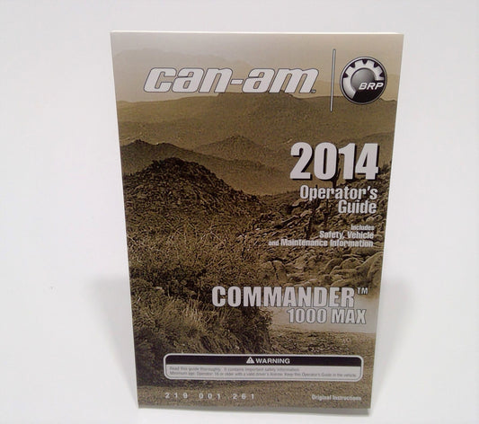 New OEM Genuine Bombardier Recreational Products, Operator Guide 2014 - Part # 219001261