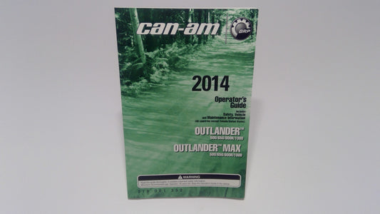 New OEM Genuine Bombardier Recreational Products, Oper Guide 2014 - Part # 219001332