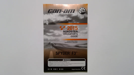 New OEM Genuine Bombardier Recreational Products, Operator Guide 2015 - Part # 219001535