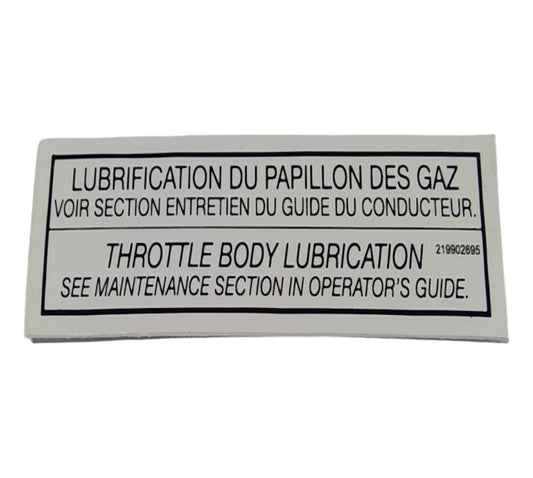 New OEM Genuine Bombardier Recreational Products, Label Maintenance - Part # 219902695