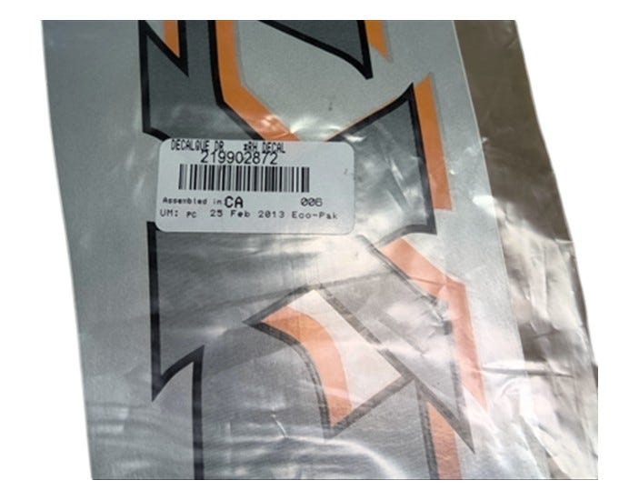 New OEM Genuine Bombardier Recreational Products, Rh Rear Lateral Outside De - Part # 219902872