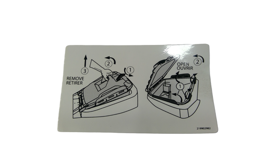 New OEM Genuine Bombardier Recreational Products, Pictogram Cover Label - Part # 219902982