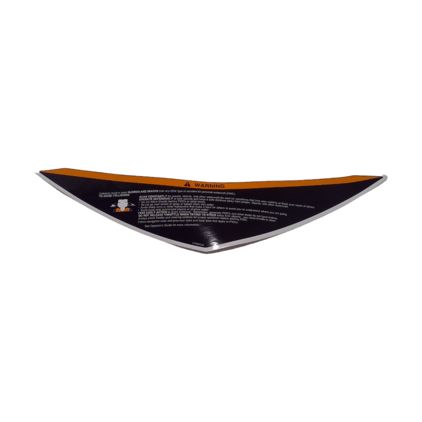 New OEM Genuine Bombardier Recreational Products, Warning Label Sport Model - Part # 219904550