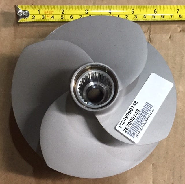 New OEM Genuine Bombardier Recreational Products, Impeller Asm - Part # 267000748