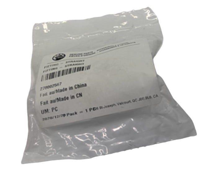 New OEM Genuine Bombardier Recreational Products, Fitting Straight - Part # 278002567