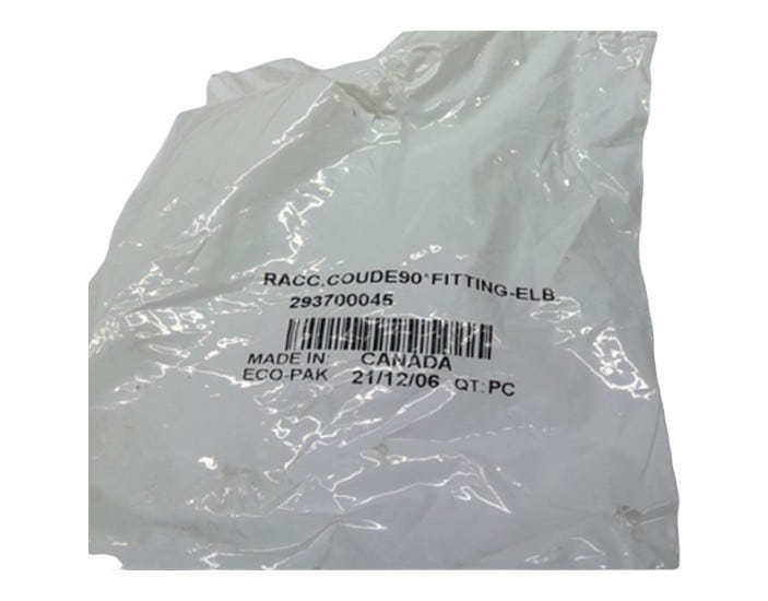 New OEM Genuine Bombardier Recreational Products, Elbow Fitting 90° - Part # 293700045