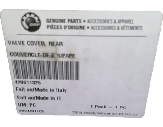 New OEM Genuine Bombardier Recreational Products, Valve Cover Rear - Part # 420611325