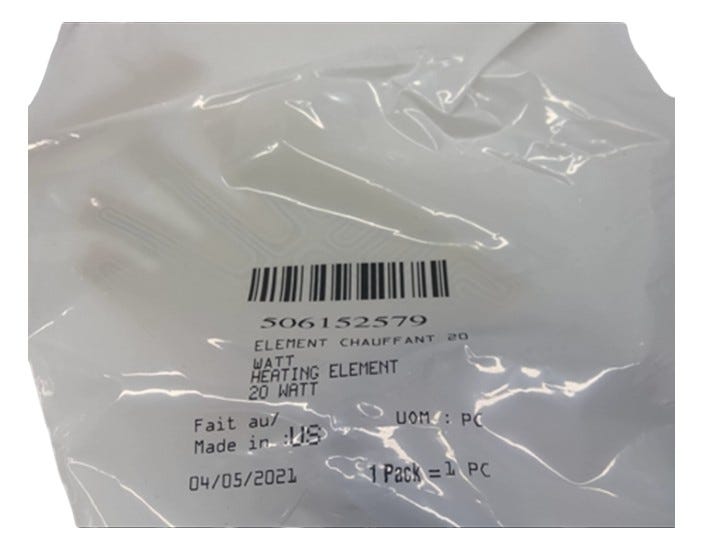 New OEM Genuine Bombardier Recreational Products, Heating Element 20 Watt - Part # 506152579