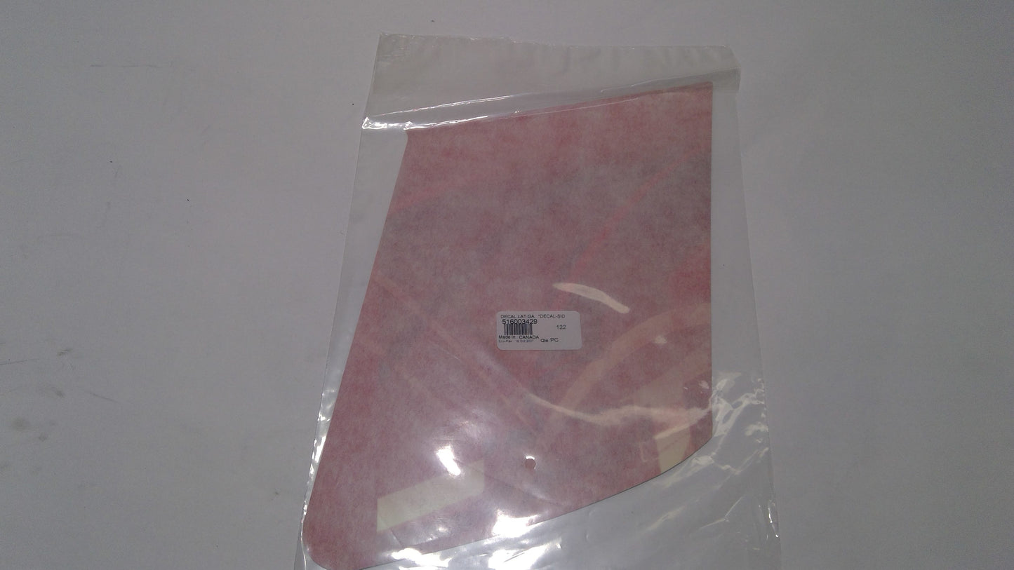 New OEM Genuine Bombardier Recreational Products, Decal Side Lh - Part # 516003429