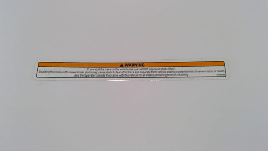 New OEM Genuine Bombardier Recreational Products, Warning Decal Track - Part # 516005268