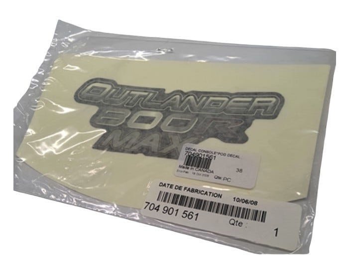 New OEM Genuine Bombardier Recreational Products, Console Decal 800 Max - Part # 704901561