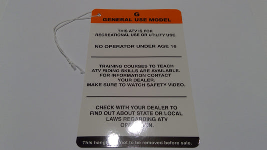New OEM Genuine Bombardier Recreational Products, Warning Label General Use - Part # 704901863