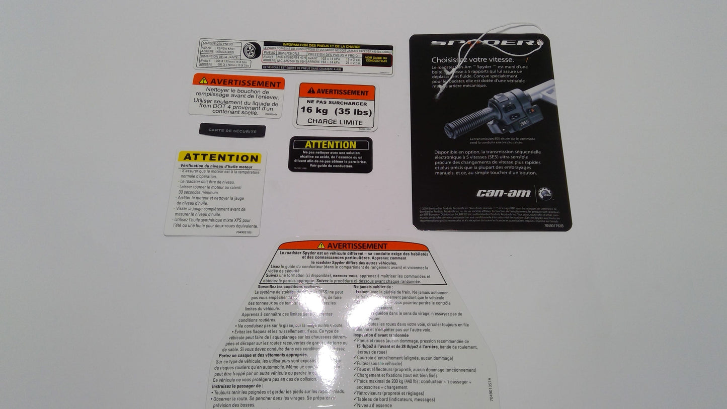 New OEM Genuine Bombardier Recreational Products, French Kit - Part # 704902967