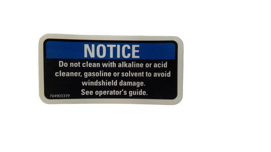 New OEM Genuine Bombardier Recreational Products, Caution Decal Windshield - Part # 704903339