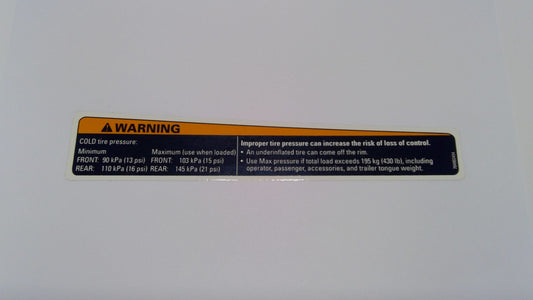 New OEM Genuine Bombardier Recreational Products, Warning Decal - Part # 704903494