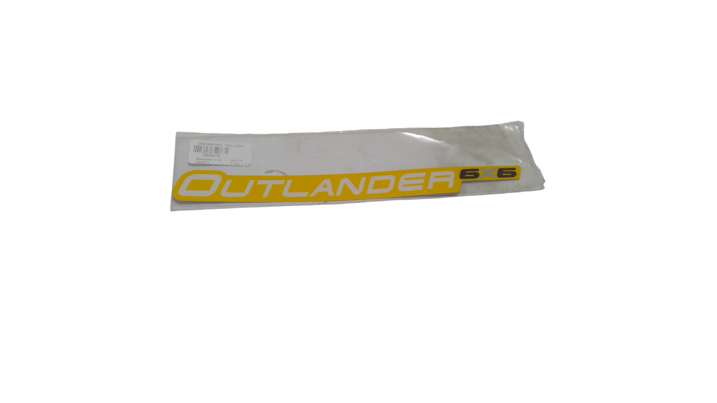 New OEM Genuine Bombardier Recreational Products, Outlander 6X6 Decal - Part # 704904418