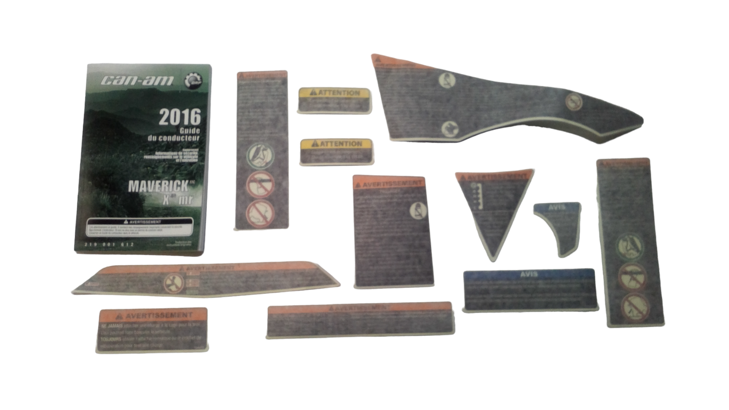 New OEM Genuine Bombardier Recreational Products, Warning Label Kit Fr - Part # 704905398
