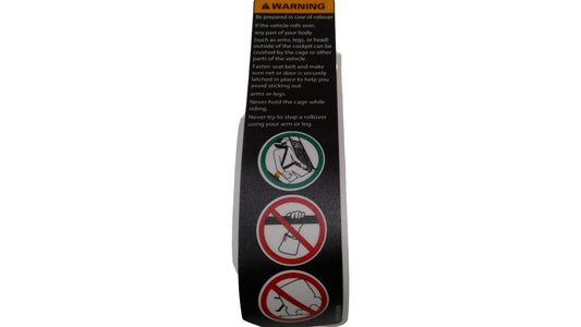 New OEM Genuine Bombardier Recreational Products, Warning Label Roll Over - Part # 704905498