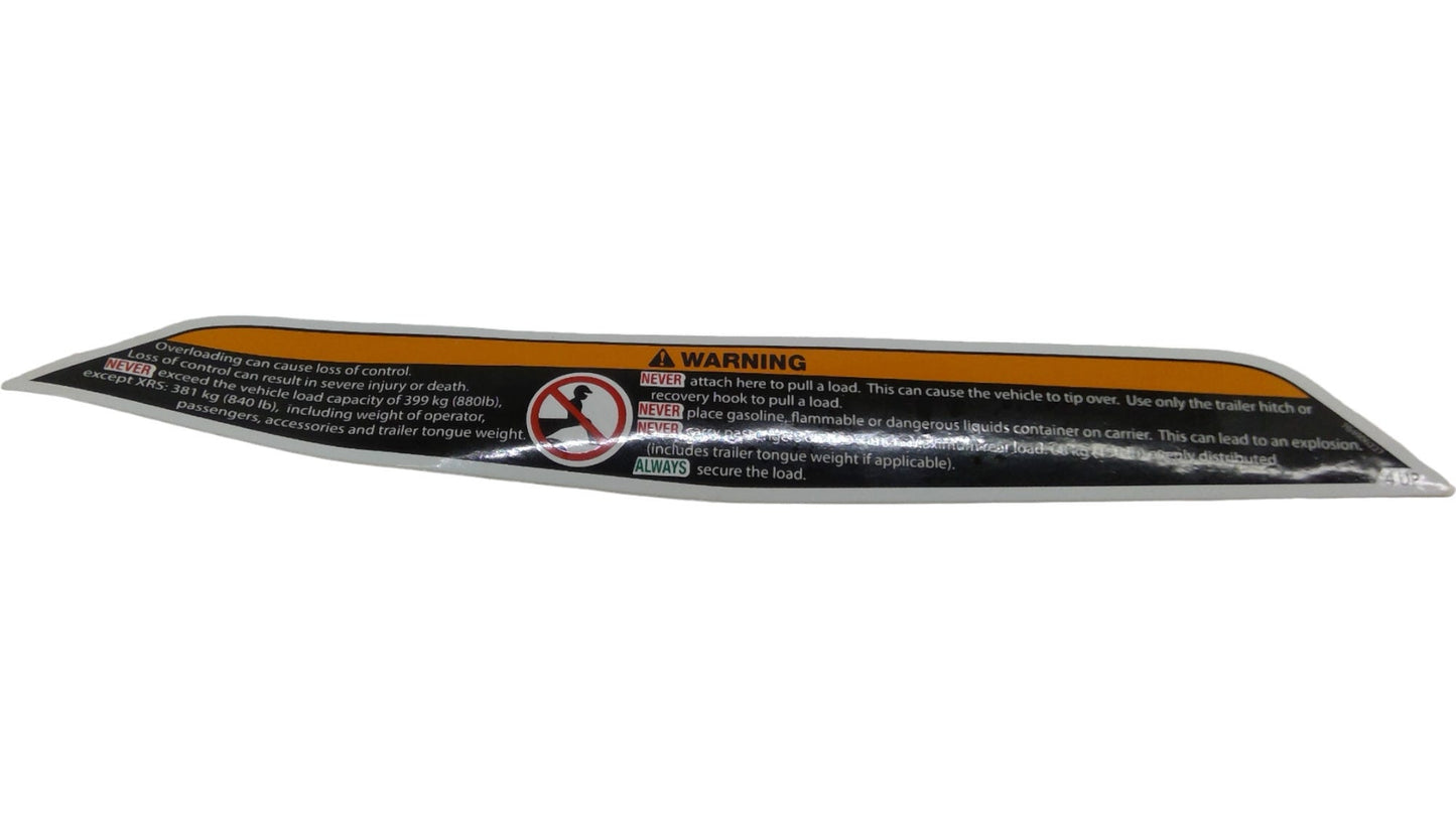 New OEM Genuine Bombardier Recreational Products, Decal Luggage Rack - Part # 704906227