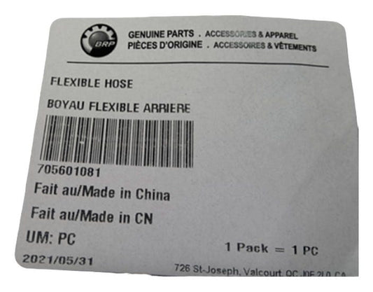 New OEM Genuine Bombardier Recreational Products, Flexible Hose - Part # 705601081